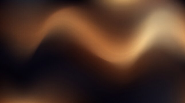 Abstract Golden Wave Flowing on Dark Background