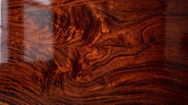 Polished Exotic Wood Grain Texture Background Surface