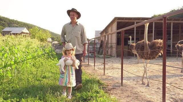 Ostrich family farming is a sustainable and profitable agricultural business that raises giant flightless birds for lean meat, luxurious leather, and eggs