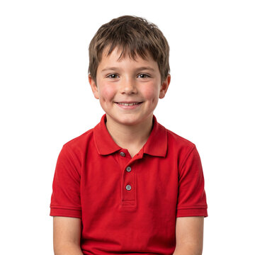 Happy Boy with Dimples Smiling Isolated