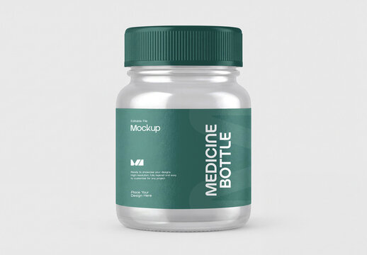 Medicine Supplement Bottle Mockup