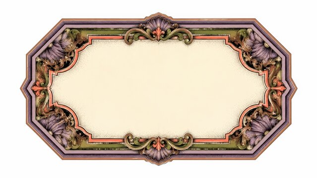 Ornate border design with floral patterns suitable for various text displays