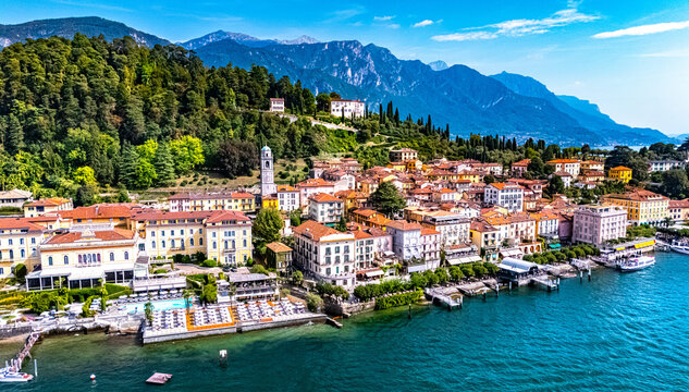 View of Bellagio on the shore of Lake Como, Italy