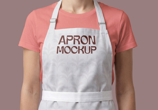 Apron Mockup on a Woman Wearing