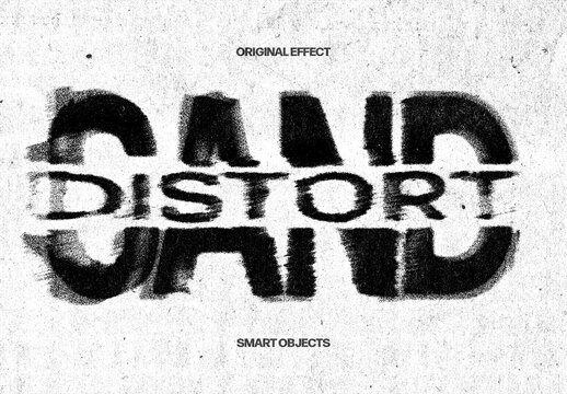 Sand Distort Effect For Poster And Social Media Design