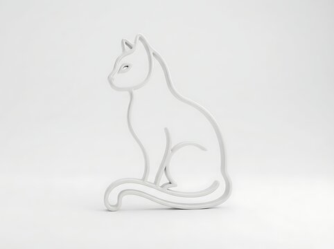 Elegant cat silhouette minimalist design