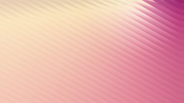 seamless loop of abstract diagonal ribbed lines illuminated by soft glowing pink and warm cream gradientsan elegant fluted glass texture designed for luxury branding modern corporate presentations