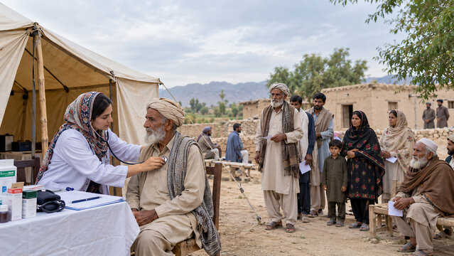 Rural Mobile Health Camp in Pakistan