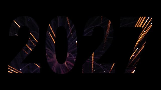 Bold 2027 typography emerging from a dark textured background with subtle cinematic lighting and metallic organic detail. A dramatic futuristic New Year concept suitable for 2027 celebrations, countdo
