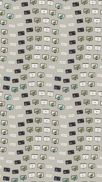 Computer monitors with graphs and charts pattern