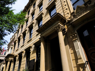 Historic Neoclassical Building Facade with Corinthian Columns Cincinnati © Izanbar photos