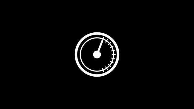 White dashboard meter icons grid on black background