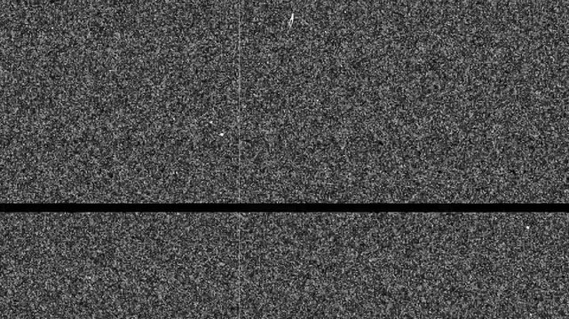Tv screen connection loss interface with dust, scratches and flicker effect. Black and white noise caused by bad signal reception.
