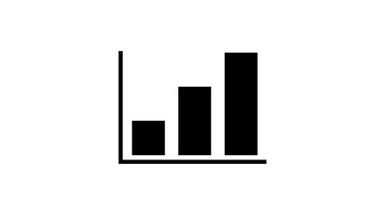 Obraz premium Bar Chart Icon Representing Growth and Progress.