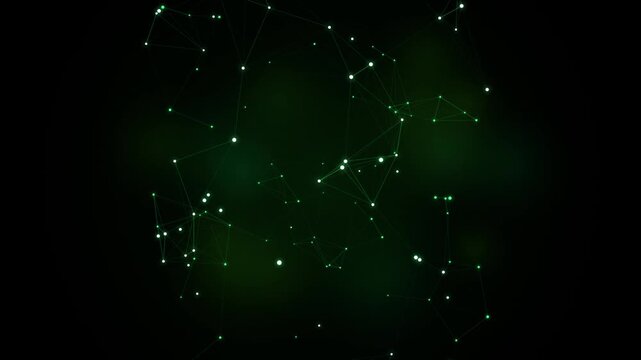Abstract digital network connection with glowing dots and lines