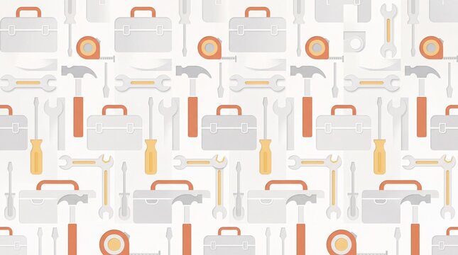 Diagonal Construction Tools Seamless Pattern