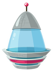 Alien spaceship cartoon icon. Flying ufo saucer © MicroOne