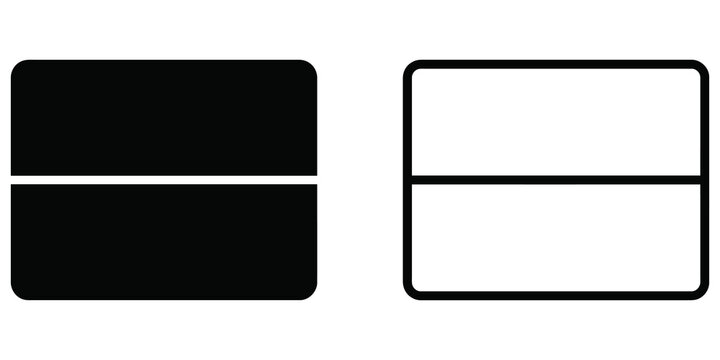 Credit card payment terminal icon set on checkered alpha background.