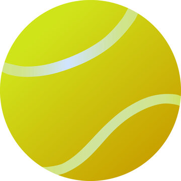 Tennis Ball Isolated on White Background Minimalist Sports Equipment Vector Illustration