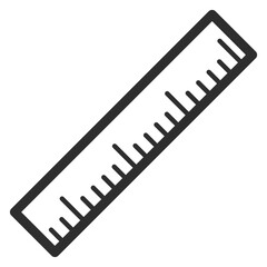 Fototapeta premium Ruler line icon. Measure tool black symbol