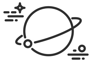 Planet line icon. Astronomy symbol. Space sign © MicroOne