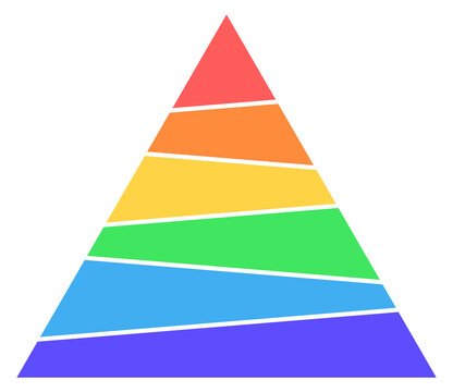 Pyramid chart color element. Infographic level diagram