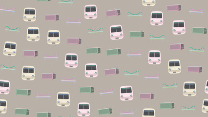 Train and Shipping Container Pattern © vi
