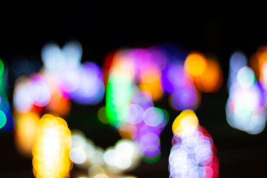 Bright colored highlights at the bottom of the screen on a dark background