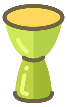 Goblet drum color icon. Rhythm music instrument