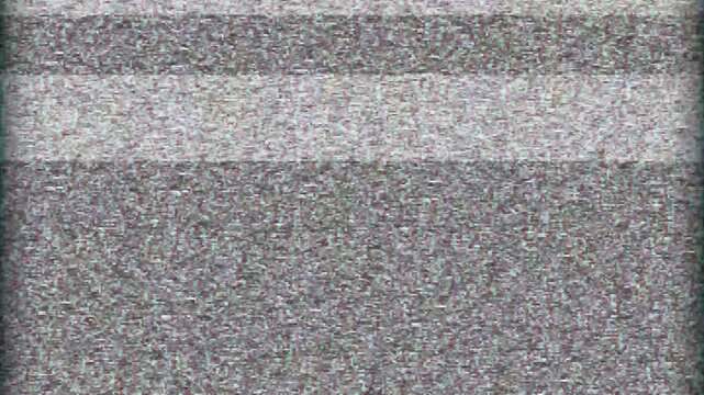 Old tv on-off effect, No signal tv screen Noice and texture. 4K Video, Glitch TV Static Noise Distorted Signal Problems, Noise overlay texture pattern,