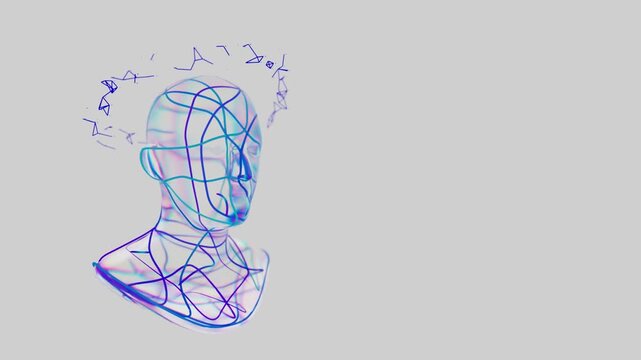 looped 3d illustration energy transformation of consciousness	