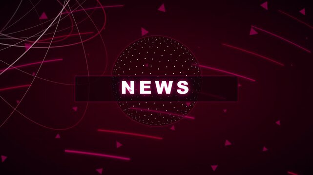 Dynamic news broadcast background motion graphic