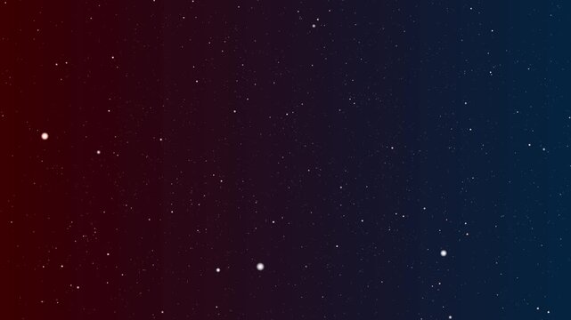 stars &eacute;toil&eacute;es blanches venant vers le spectateur de fa&ccedil;on tr&egrave;s rapide et d&eacute;sordonn&eacute;es de fa&ccedil;on immersive sur fond nuanc&eacute; de teintes rouge et bleue