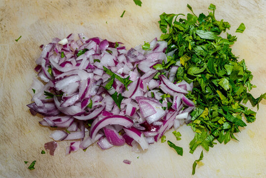 purple cabbage on a wooden table