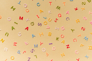 Colorful Alphabet Letters Texture Background for Education and Typography © Ira_Shpiller
