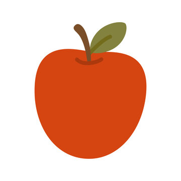 Red apple vector illustration isolated on white background