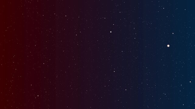 stars &eacute;toil&eacute;es blanches venant vers le spectateur de fa&ccedil;on tr&egrave;s rapide et d&eacute;sordonn&eacute;es sur fond nuanc&eacute; de teintes rouge et bleue