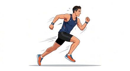 Fototapeta premium Men running