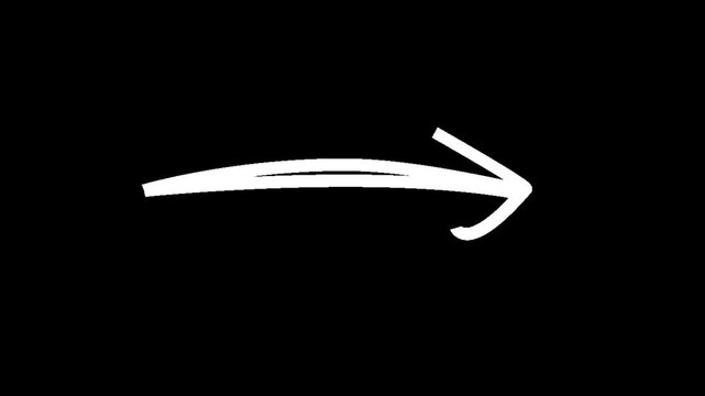 Hand-Drawn Animated Arrows Doodle Directional Elements for Explainer Videos on a transparent background
