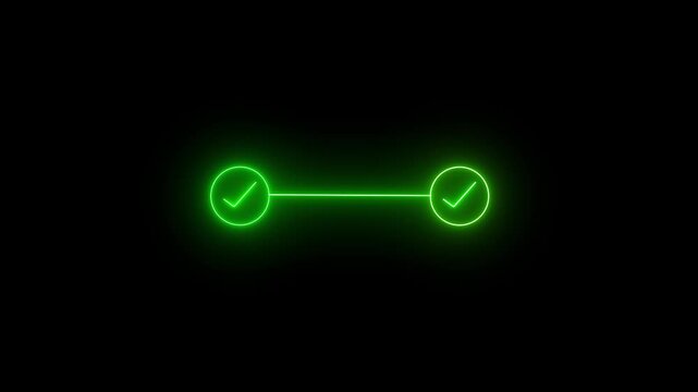 neon 2 step infographic process with check mark icon on a transparent background. Step-by-Step Guide: Business Steps