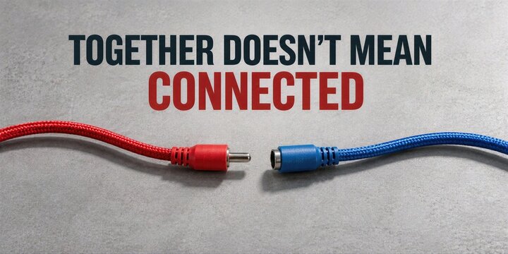 Disconnected Incompatible Cables Lying Close Together With Text Together Doesn't Mean Connected