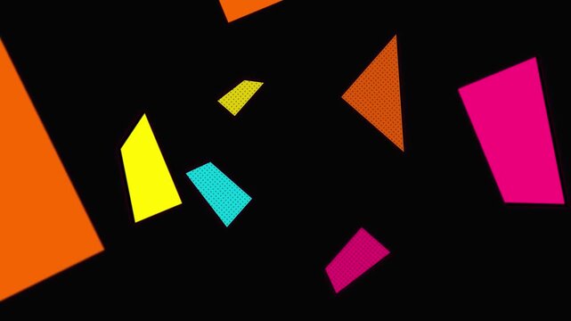 Dynamic 3D abstract geometric shapes motion background