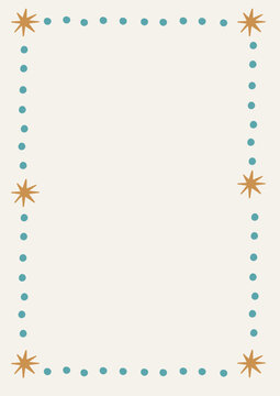 Christmas Hand Drawn vecor frame. Festive Holiday clipart. Folk Decor Elements. Festive Border