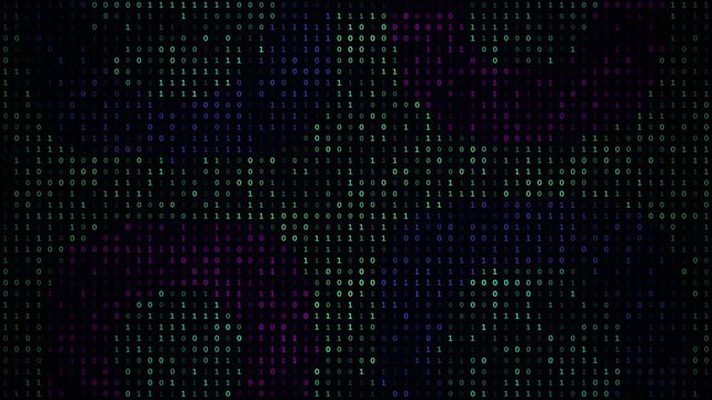 Abstract digital matrix background loop