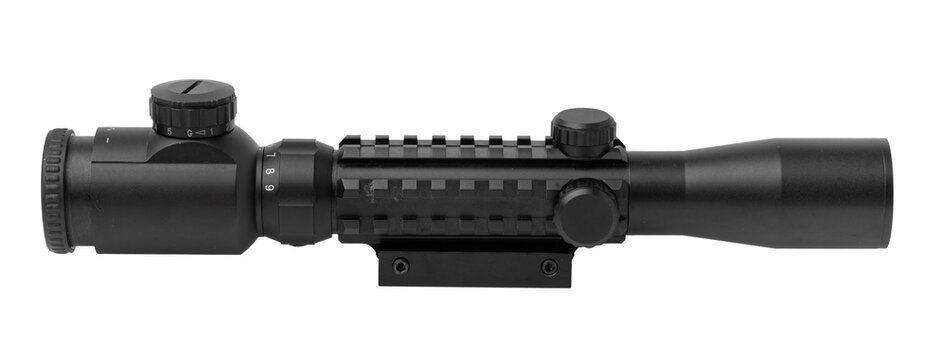 Scope for mounting on a rifle used for aiming at targets during shooting practice