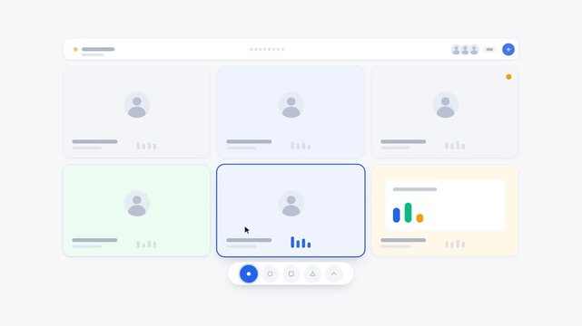 Animated Profile Dashboard UI With Moving Cursor