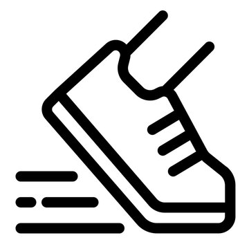 Running Shoe Fitness Workout Line Icon