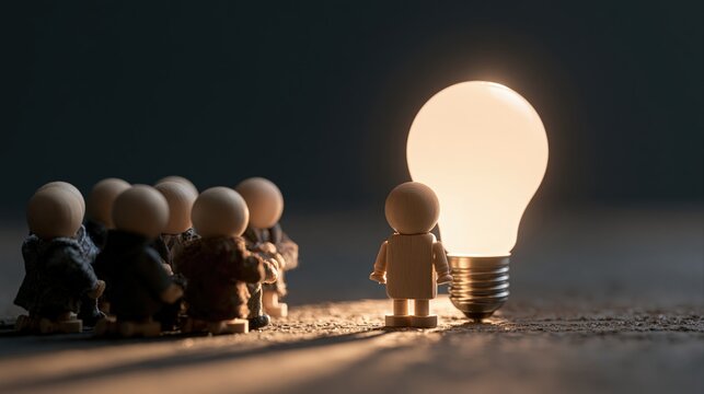 Innovation and creative thinking concept with the text light bulb