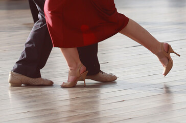 Close-up of a pair of professional dancers © martina87