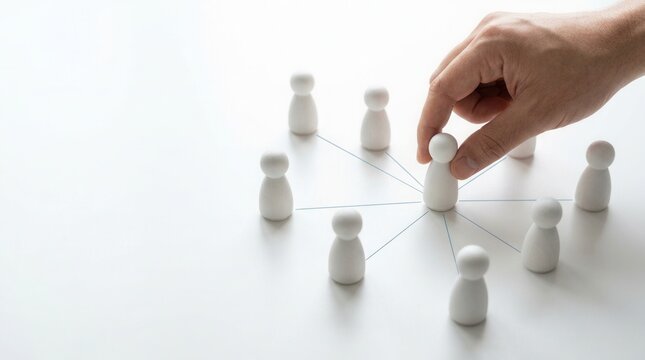Business delegation strategy showing centralized leadership and responsibility distribution.